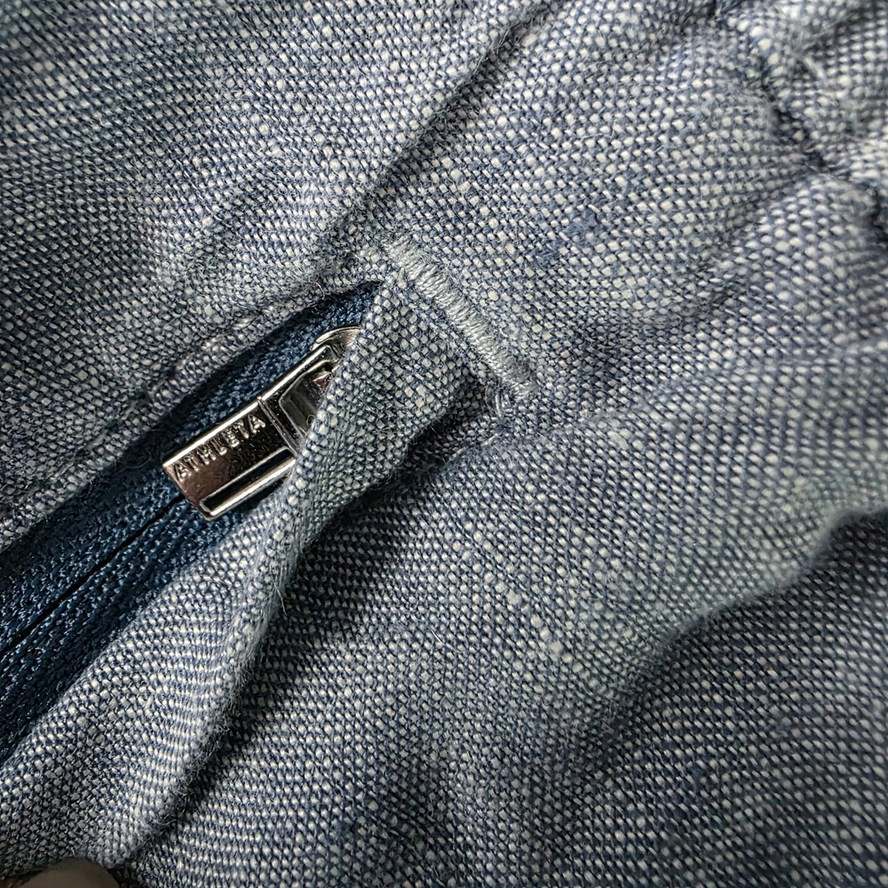 Athleta Retreat Linen Jogger Pants-Chambray Blue-Size 12 Petite 100% Linen - Picture 11 of 14